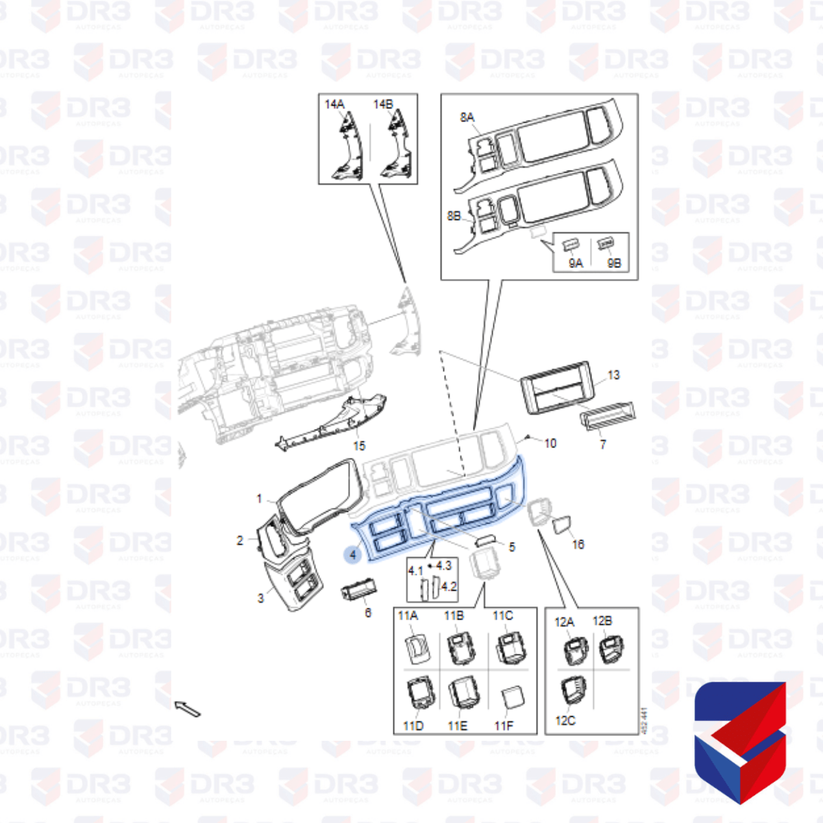 Moldura Painel Scania NTG 2084604 Original Loja DR3