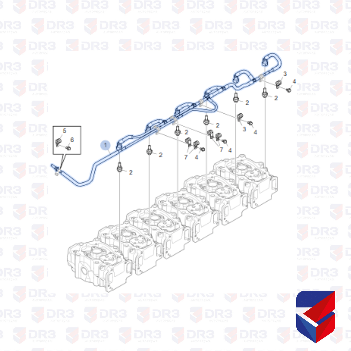 Tubo Sangria 6 Cilindro Scania NTG 2354575 Loja DR3