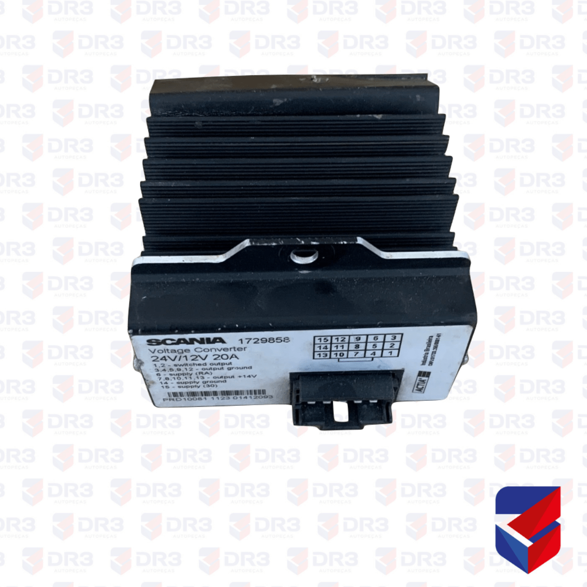 Conversor Voltagem Scania P G R 24v 12v 20a 1729858 Original