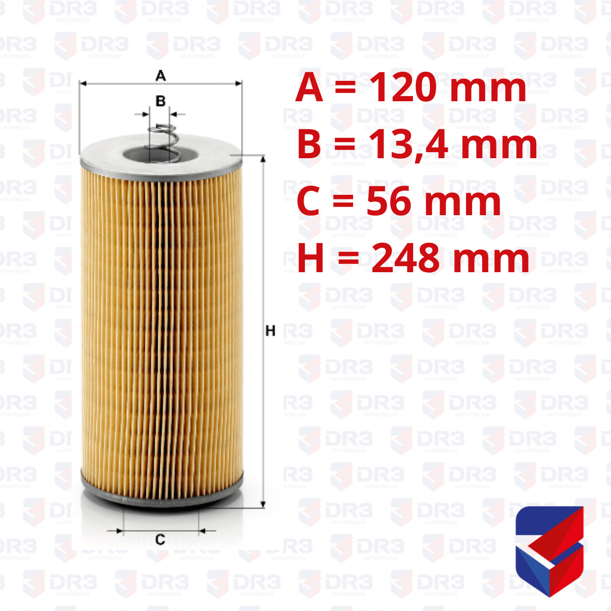 Filtro Lubrificante Mercedes Benz Atron OM447LA Mann Filter Mann Filter