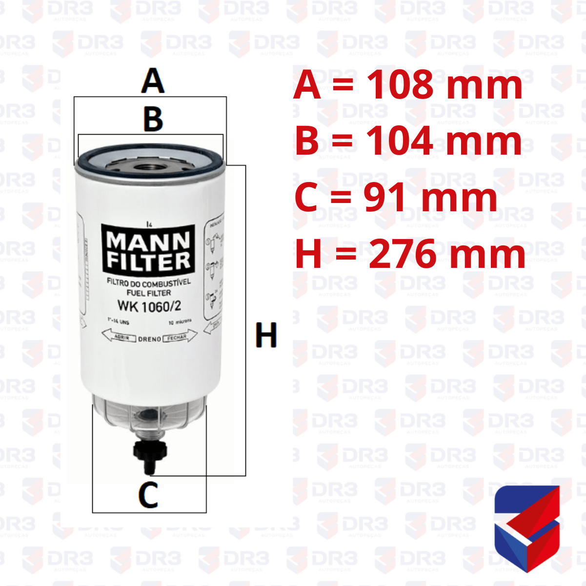 Kit Filtro Troca de Oleo Scania S5 2008 Ate 2011 Mann Filter
