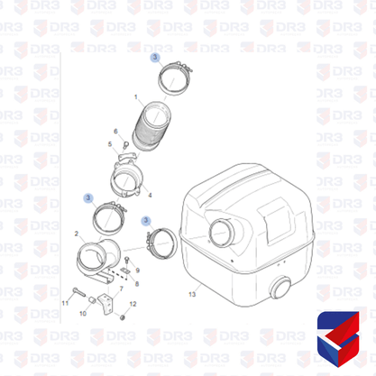 Abracadeira Catalisador Inox Scania S5 Euro 5 1431579 TB2138 Fabbof