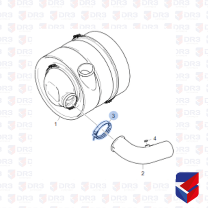 Abracadeira Catalisador Inox Scania S5 Euro 5 1431579 TB2138 Fabbof
