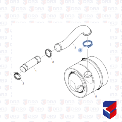 Abracadeira Catalisador Inox Scania S5 Euro 5 1431579 TB2138 Fabbof