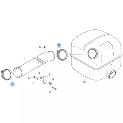 Abracadeira Escape Caracol Inox Scania S4 Mercedes Benz 005709 Cipec