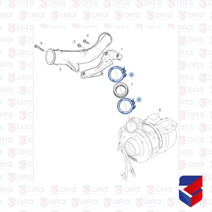 Abracadeira Mangueira Pequena Turbina Scania S4 S5 1857864 BrCompany