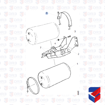 Abracadeira Reservatorio Ar Scania S4 S5 1391956 013271 Cipec