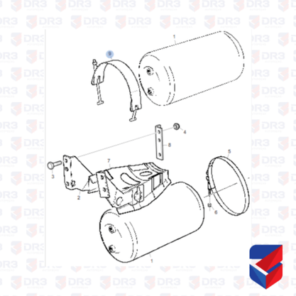Abracadeira Reservatorio Ar Scania S4 S5 1391956 013271 BrCompany