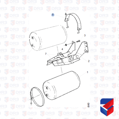 Abracadeira Reservatorio Ar Scania S4 S5 1391956 013271 BrCompany