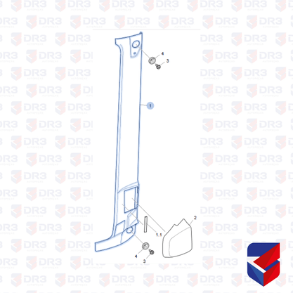 Acabamento Coluna Externa Scania S5 Euro 5 LD 2270286 Cepam
