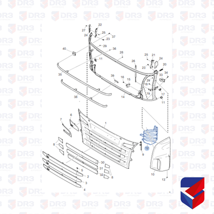 Acabamento Defletor Interno Scania S5 LD 1856476 Cepam