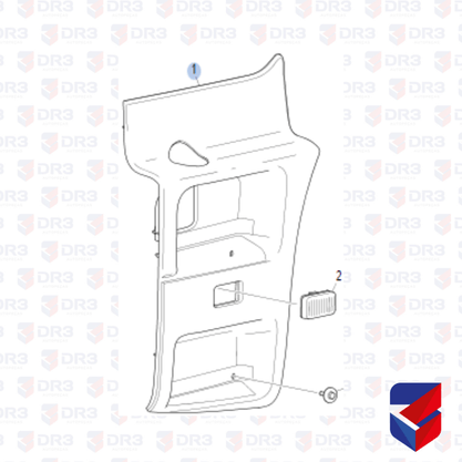 Acabamento Escada Capo Scania S4 T114 T12A Bicudo LD Cepam