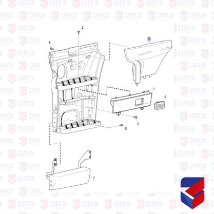 Acabamento Estribo Scania S4 P R LD 1390074 1185S Globo