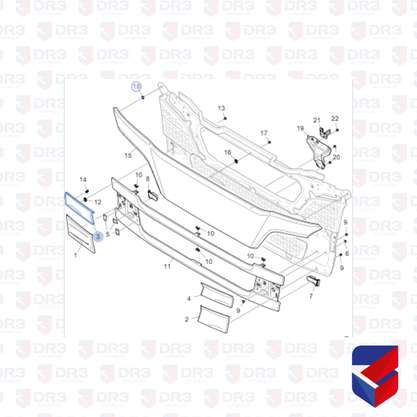 Acabamento Grade Frontal Scania NTG G LD 2890669 Original