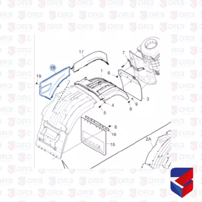 Acabamento Guarnicao Paralama Scania S4 S5 ABS LD Fabbof