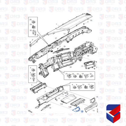 Acabamento Painel Difusor Scania NTG 2158306 Original