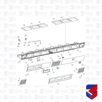 Acabamento Painel Moldura Prateleira Console Scania S4 Original