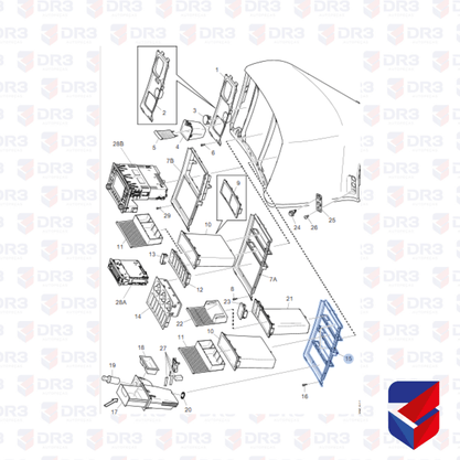 Acabamento Painel Moldura Scania S5 1425849 Original