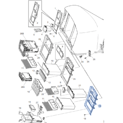 Acabamento Painel Moldura Scania S5 1425849 Original