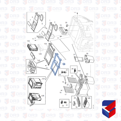 Acabamento Painel Moldura Scania S5