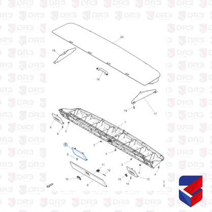 Acabamento Moldura Prateleira Scania P G R 1485290 Original