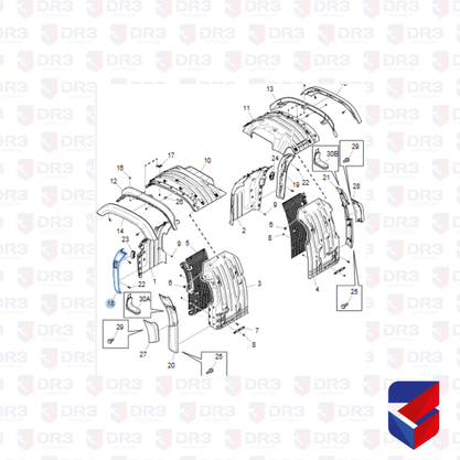 Acabamento Paralama Scania NTG Diant Diant LE Original