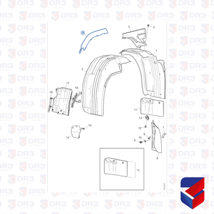 Acabamento Paralama Superior Scania S4 Bicudo LD Globo