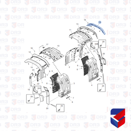 Acabamento Paralama Superior Scania NTG LD 2297992 Original