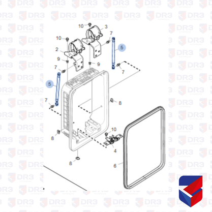 Amortecedor Bagageiro Inferior Scania NTG 2129517 Suspentech