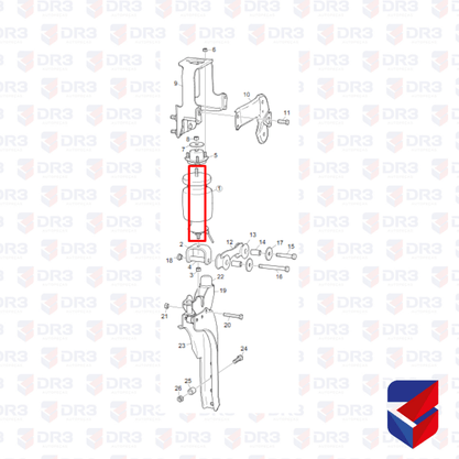 Amortecedor Cabine Traseiro Scania 124 Bicudo 1382827 Monroe