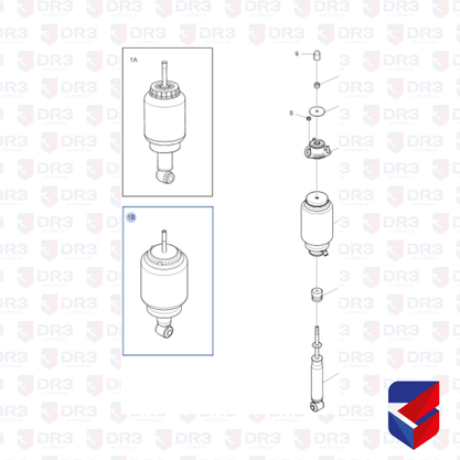 Conjunto Amortecedor Suspensao Cabine Traseiro Scania NTG Globo