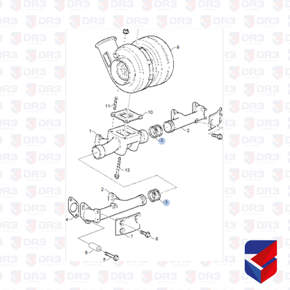 Anel Coletor Escape Scania S4 S5 1775964 509414 BrCompany
