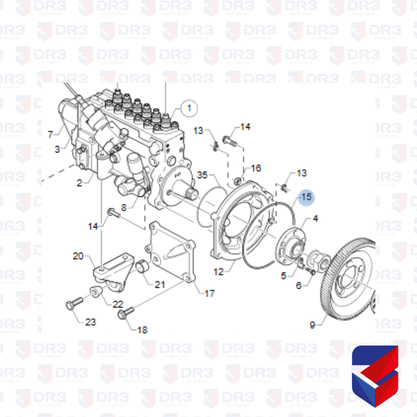 Anel Flange Bomba Injetora Scania S4 1332328 BrCompany