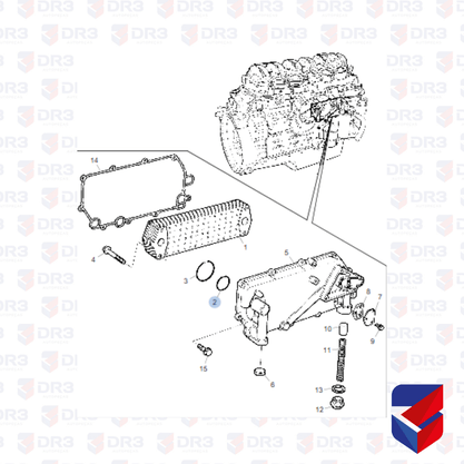 Anel Radiador Oleo Caixa Cambio Scania 114 124 Menor Original