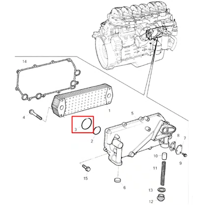 Anel Radiador Oleo Caixa Scania 124 Grande 1352886 Cipec