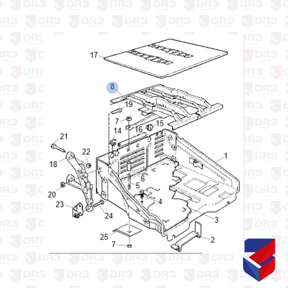 Aranha Caixa Bateria Scania S4 S5 CL421 2166621 Borghetti
