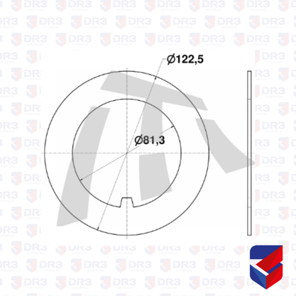Arruela Cubo Carreta Randon 81,3x125mm R213 20200 Rovali