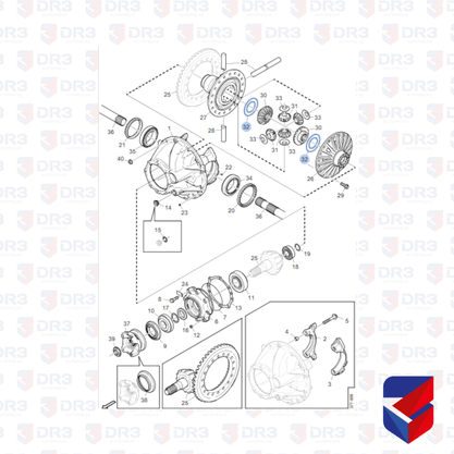 Arruela Encosto Engrenagem Planetaria Scania Dif R885 Diesel Technic
