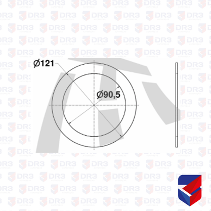 Arruela Cubo Carreta Todas Lisa 90x120mm 23011 20280 Thor