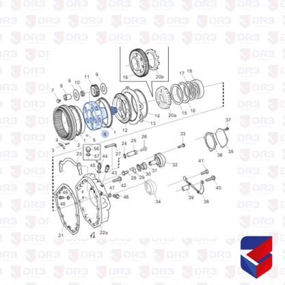 Arvore Seletora Caixa Cambio Scania GRS900 1318222 Original