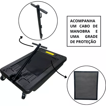 BANDEJA CARRINHO COLETOR OLEO 110V CAPACIDADE 62 LITROS