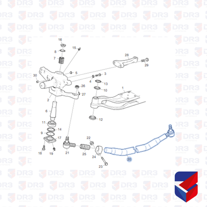 Barra Direcao Longa Scania 114 124 1743,00mm 1361413 Otmus