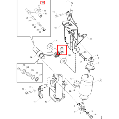 Batente Cabine Suspensao Dianteiro Scania 124 1349810 Bester