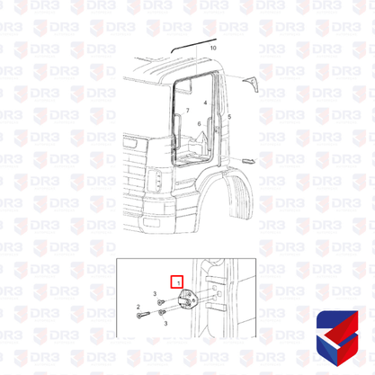 Batente Fechamento Porta Scania S4 S5 Euro5 Automotiva Diesel