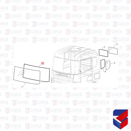 Borracha Parabrisa Scania S4 1366851 504324 BrCompany