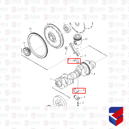 Bronzina Biela Scania 124 0,25 1304564 1786249 BB068 Mahle