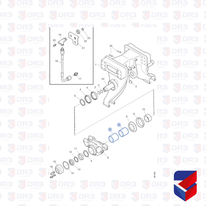 Bucha Eixo Tandem Scania 1799423 2504733 002649 BrCompany