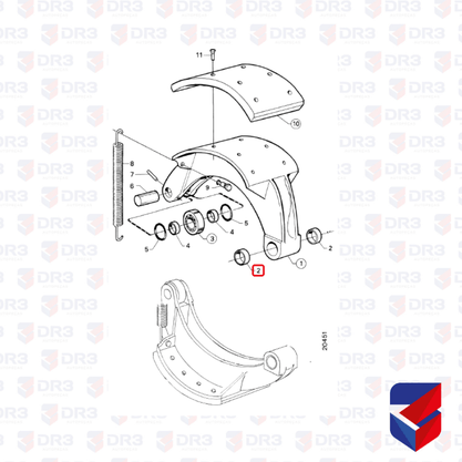 Bucha Patim Freio Tracao Truck Scania Larga 141163 Cipec