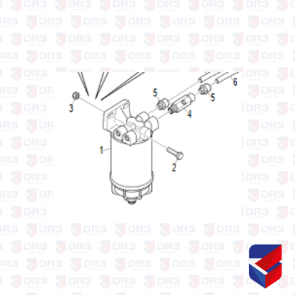 Cabecote Filtro Combustivel Scania S4 1393641 FH3641 Mirador