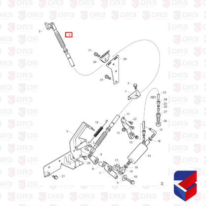 Cabo Acelerador Scania 2555mm 1414374 131437 005677 Cipec